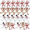 Christmas Holiday Character Bendables (Set of 24 Toys) Santa, Elf, Reindeer and Snowman Characters