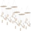 DIY Unfinished Wood Spider Web Mobile Halloween Decorations – 6 Pieces
