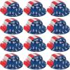 Fun Express – American Flag Plastic Derby Hat for Fourth of July – Apparel Accessories – Hats – Party Hats – Fourth of July – 12 Pieces
