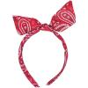 Fun Express – Bandana Print Bow Headband Red 1 pc for Fourth of July – Apparel Accessories – Hats – Head Boppers – Fourth of July – 1 Piece