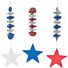 Fun Express – Patriotic Stars Dangling Spirals for Fourth of July – Party Decor – Hanging Decor – Spirals & Swirls – Fourth of July – 12 Pieces
