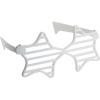 Fun Express – Star Shaped Shutter Shades White 1pc for Fourth of July – Apparel Accessories – Eyewear – Novelty Glasses – Fourth of July – 1 Piece