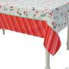Fun Express 108″ x 54″ Peanuts Snoopy & Woodstock Peppermint Disposable Plastic Tablecloth