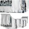 Fun Express 12 Ft. Silver Metallic Foil & Tissue Paper Ceiling Decoration
