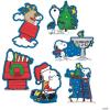 Fun Express 16″ – 23″ Peanuts Snoopy & Woodstock Christmas Cardstock Wall Cutouts – 6 Pieces