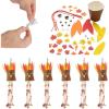 Fun Express 3″ x 11 1/4″ Thanksgiving Turkey Paper Cup Wind Chime Craft Kit – Makes 6