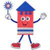 Fun Express 4″ x 5″ 4th of July Red, White & Blue Firework Magnet Craft Kit – Makes 12