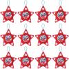 Fun Express 5 3/4″ x 5 1/4″ Patriotic Star Shaker Ornament Craft Kit – Makes 12