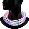 Fun Express 50-Piece Glow-in-The-Dark Swizzle Necklaces Assorted Colors – Bulk Party Pack for Halloween, Christmas, Neon Events, Birthdays, & Holiday Celebrations