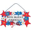 Fun Express God Bless America Sign Craft Kit, Makes 12 Foam Signs – 4th of July Crafts for Kids