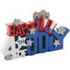 Fun Express Happy 4th of July Tabletop Decoration – Patriotic USA Home Decor – 1 Piece