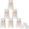 Fun Express Kids Bowling Set Holiday Snowball Bowling Game – Indoor Games for Toddlers | Winter Toys Bowling Pins Party Entertainment | Safe Soft Materials for Family Fun Activities