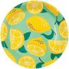Fun Express Lemon Plates – Dessert Paper Plate for Kids Baby Wedding Shower Christmas Brunch and Garden Holiday Events Party Supplies – Lemon Themed Party Paper Dessert – 8 Pieces