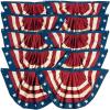 Fun Express Patriotic Bunting Banner 10 Pack – Premium Cotton American Flag Bunting for 4th of July Decorations Outdoor | Red White Blue Decorations for Memorial Day, Veterans Day & USA Party Decor