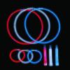 Fun Express Patriotic Glow Stick Bulk Kit for Fourth of July – Red, White & Blue Glow Handout Assorent- Glow Sticks, Necklaces – 75 Pieces
