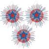 Fun Express Patriotic USA Straw Wreath Craft Kit – Makes 3 – DIY 4th of July Craft Kits