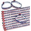 Fun Express USA Woven Friendship Bracelets for Fourth of July – Jewelry – Bracelets – Friendship Bracelets – Fourth of July – 12 Pieces