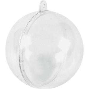 DIY Clear Christmas Ornaments for Kids and Home Activities – 96 Piece Plastic Craft Balls for Holiday Decorations