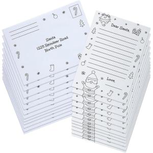 DIY Letters to Santa with Envelopes – Color Your Own 12 letters and 12 envelopes – Christmas Crafts and Activities for Kids