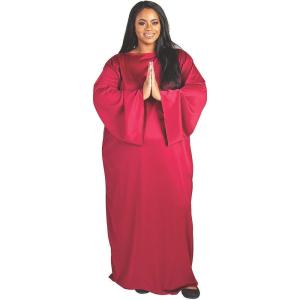 Fun Express – Adult Plus Size Maroon Nativity Gown for Christmas – Apparel Accessories – Adult Unisex Costumes – 1 Piece