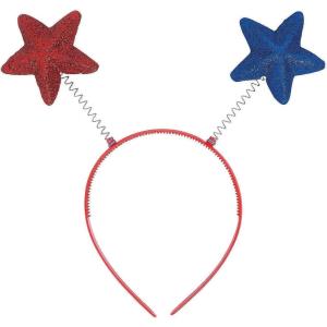 Fun Express – Red/Blue Star Head Boppers 1 pc for Fourth of July – Apparel Accessories – Hats – Head Boppers – Fourth of July – 1 Piece