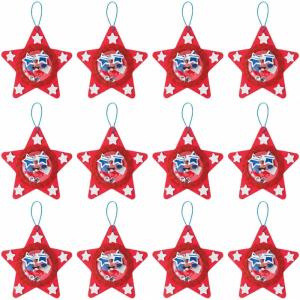 Fun Express 5 3/4″ x 5 1/4″ Patriotic Star Shaker Ornament Craft Kit – Makes 12