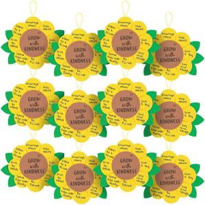 Fun Express Be Kind Sunflower Craft Kit – Makes 12 – Craft Kits