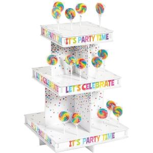 Fun Express Birthday Lollipop Stand – Candy Display Holder for Cake Pops & Lollipops – Ideal for Weddings, Parties, Showers, & Holidays – 1 Piece