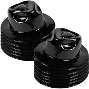Fun Express Black Plastic Fedora Hats for Adult – Gangster Costume Party Hats – 12 Pieces