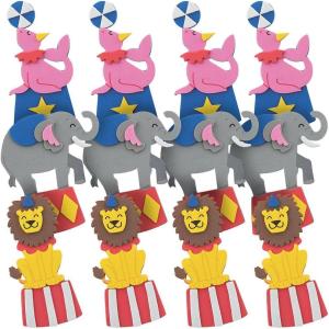 Fun Express Circus Animals Magnet Craft Kit – Craft Kits – 12 Pieces