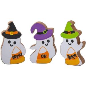 Fun Express Halloween Ghost Trick-or-Treat Tabletop Decorations – 3 Pc.