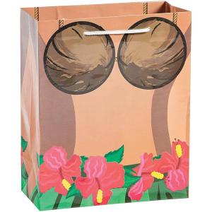 Fun Express Hula Girl Gift Bag – Party Supplies – 12 Pieces