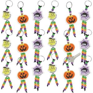 Halloween Bead & Foam Key Chain Craft Kit -50 – Crafts for Kids and Fun Home Activities