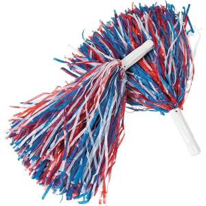 Red, White and Blue Pom Poms, 12 Pieces – Fourth of July and Cheer Party Supplies