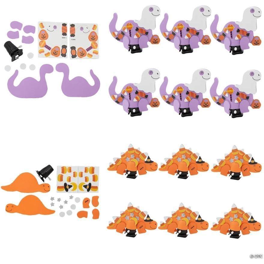 image:imageFun Express 3 12 4 14 Halloween WindUp TrickorTreat Dinosaur Foam Craft Kit Makes 12