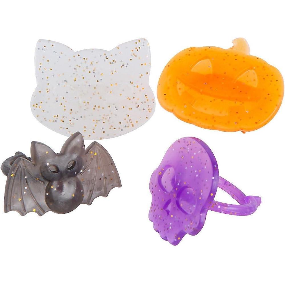 image:imageFun Express Halloween Glitter Ring Asst  Jewelry  48 Pieces