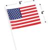 Fun Express – Polyester American Flag (4″ X 6″) for Fourth of July – Party Decor – General Decor – Flags – Fourth of July – 12 Pieces