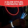 Fun Express 75Pc Patriotic Value Glow | Patriotic Decoration for 4th of July, Memorial Day & USA Events
