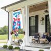 Patriotic “Happy 4th of July” Star Dangle-Leg Door Sign – (27″ x 68″) 1 Pc – Polyester Material- Ideal for Independence Day and National Celebrations