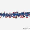 Patriotic Red, White and Blue Tinsel Garland for 4th of July or Memorial Day Decorations – 24 feet – Party Supplies and Decor