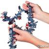 Patriotic Red, White and Blue Tinsel Garland for 4th of July or Memorial Day Decorations – 24 feet – Party Supplies and Decor