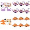 Fun Express 3 1/2″ – 4 1/4″ Halloween Wind-Up Trick-or-Treat Dinosaur Foam Craft Kit – Makes 12