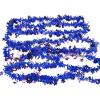 Patriotic Red, White and Blue Tinsel Garland for 4th of July or Memorial Day Decorations – 24 feet – Party Supplies and Decor