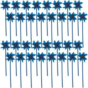 Fun Express 144 Pieces Blue Pinwheels, Child Abuse Awareness, 4th of July Parades, Party Supplies