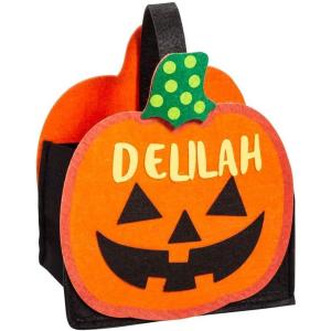 Fun Express Felt Jack-O’-Lantern Halloween Trick-or-Treat Bag Craft Kit – Makes 3