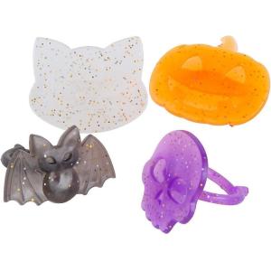 Fun Express Halloween Glitter Ring Asst – Jewelry – 48 Pieces