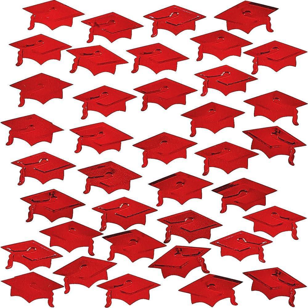image:imageFun Express Red Graduation Hat Foil Confetti 2 Oz for Graduation Party Decor General Decor Confetti 1 Piece