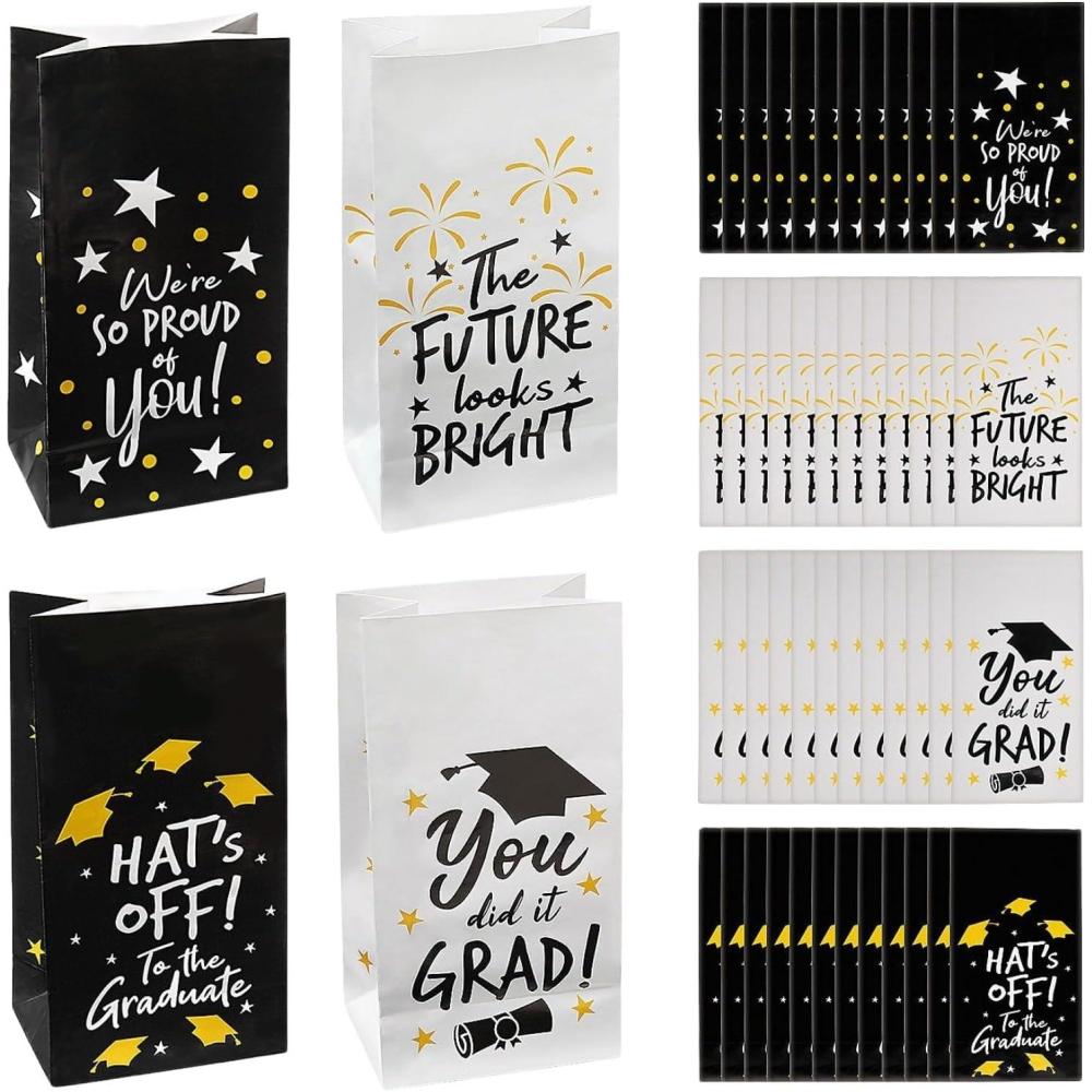 image:imageFun Express 5 x 10 Graduation Treat Bags with Stickers 48 Pieces