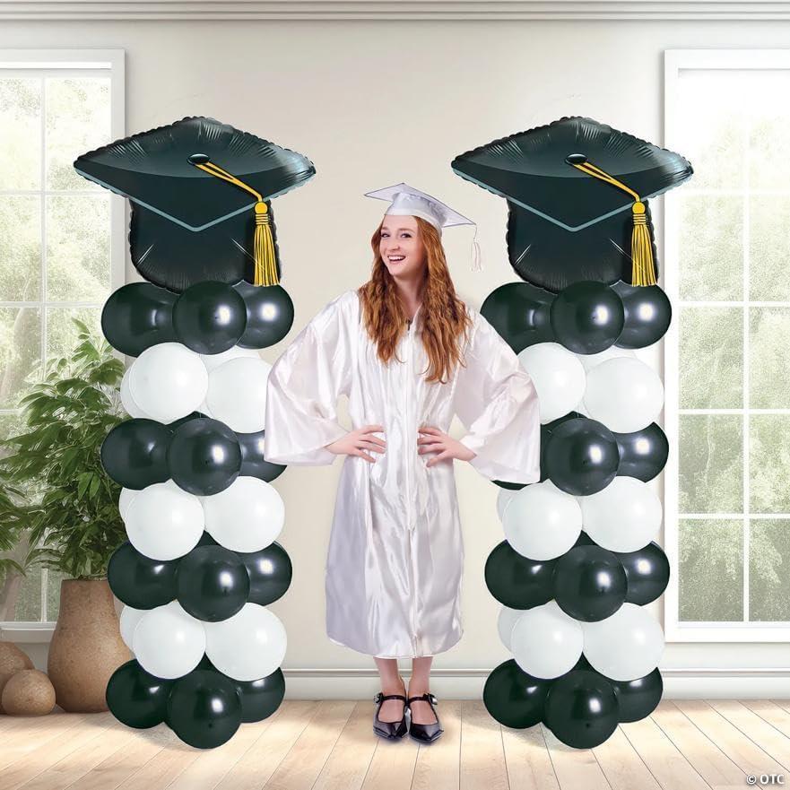 image:imageFun Express 58 Black Graduation Balloon Columns Decorating Kit  131 Pieces