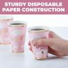 Fun Express 5 1/4″ 16 oz. Pink Congrats Graduation Disposable Paper Cups – 12 Ct.